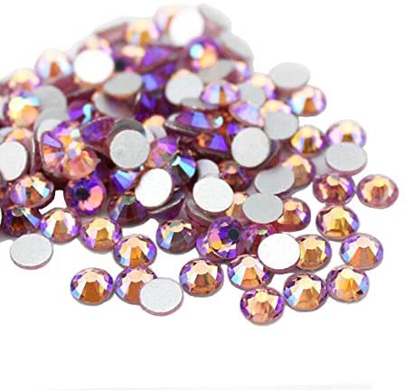 Jollin Glue Fix Crystal Flatback Rhinestones Glass Diamantes Gems for Nail Art Crafts Decorations Clothes Shoes(ss20 1440pcs, Siam)