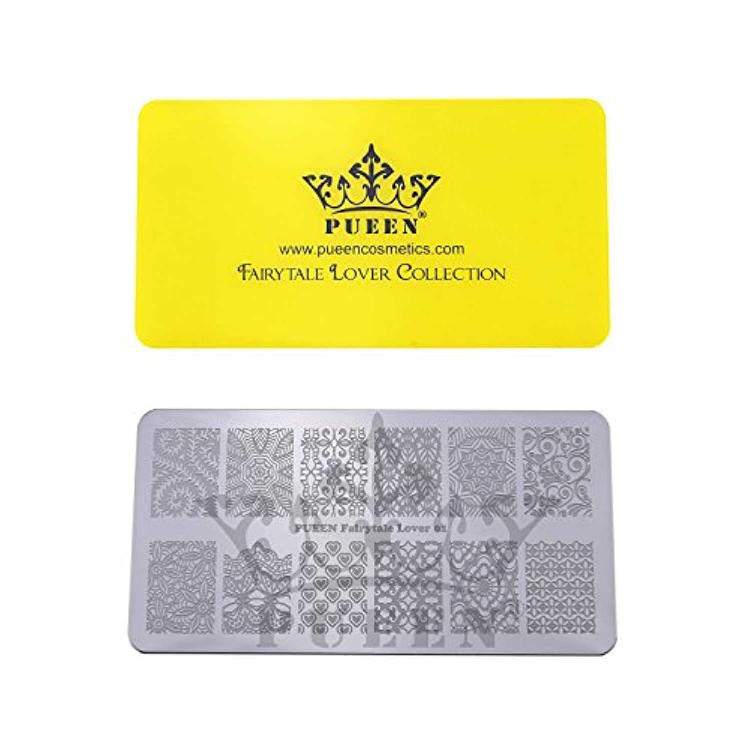 PUEEN Nail Art Stamping LOVE BOX I - 4 Lover Collection Plates - 125x65mm Unique Nailart Polish Stamping Manicure Image Plate Accessories Kit - BH000576