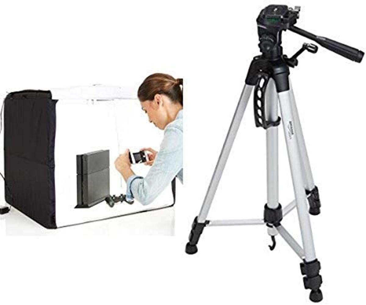 Amazon Basics Portable Foldable Photo Studio Box with LED Light - 25 x 30 x 25 Inches