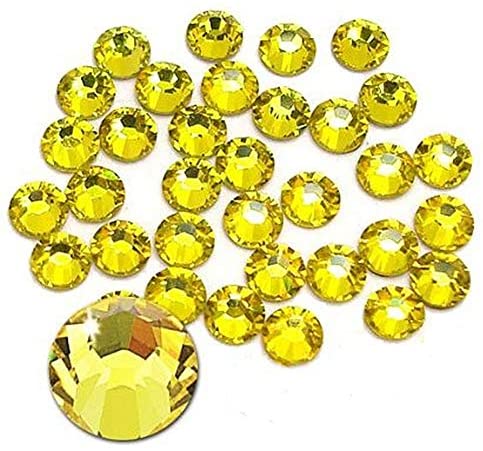 Jollin Glue Fix Crystal Flatback Rhinestones Glass Diamantes Gems for Nail Art Crafts Decorations Clothes Shoes(ss20 1440pcs, Siam)