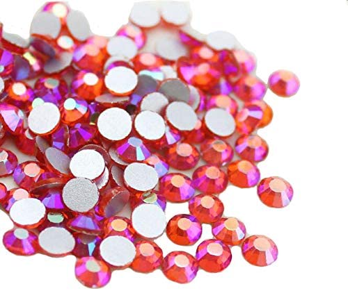 Jollin Glue Fix Crystal Flatback Rhinestones Glass Diamantes Gems for Nail Art Crafts Decorations Clothes Shoes(ss20 1440pcs, Siam)