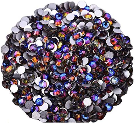 Jollin Glue Fix Crystal Flatback Rhinestones Glass Diamantes Gems for Nail Art Crafts Decorations Clothes Shoes(ss20 1440pcs, Siam)