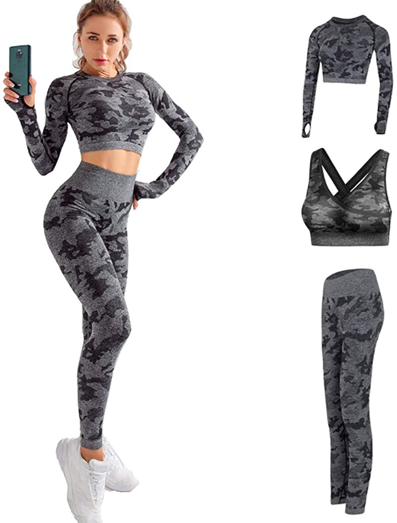 MANON ROSA Workout Sets Women 2 Piece Yoga Fitness Clothes Exercise Sportswear Legging Crop Top Gym Clothes