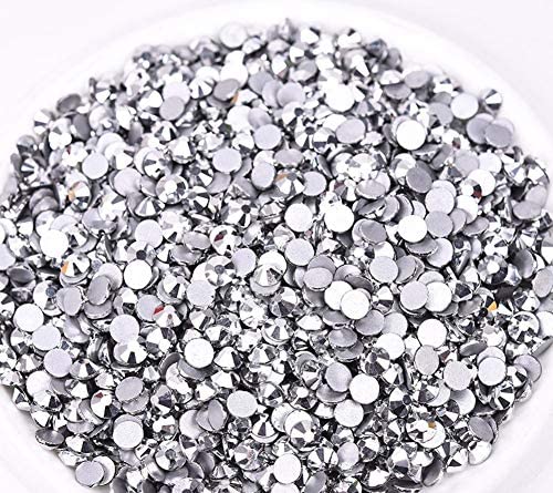 Jollin Glue Fix Crystal Flatback Rhinestones Glass Diamantes Gems for Nail Art Crafts Decorations Clothes Shoes(ss20 1440pcs, Siam)