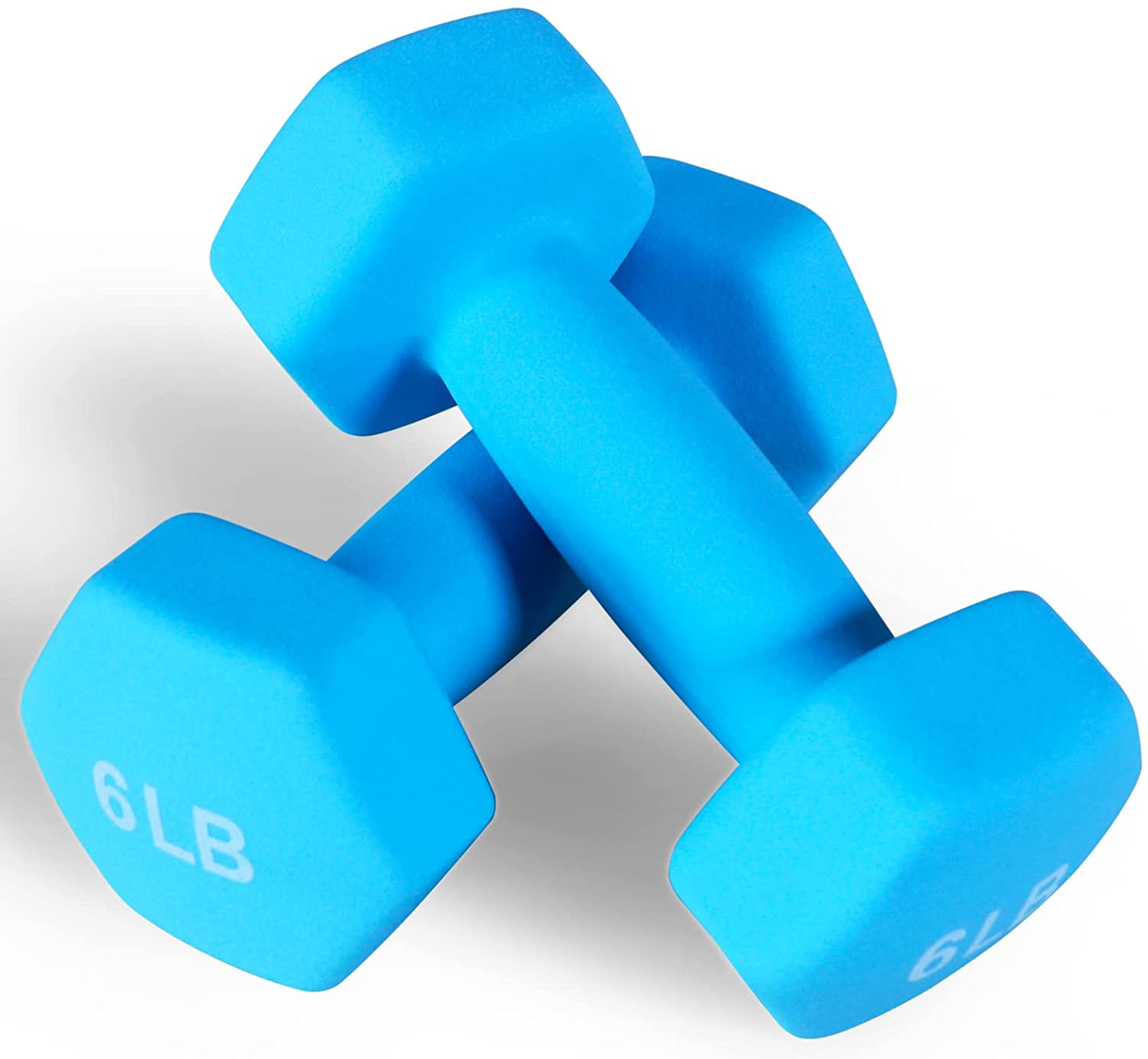 BalanceFrom Neoprene Dumbbell Hand Weights, Anti-Slip, Anti-roll, Hex Shape Colorful, Pair or Set with Stand