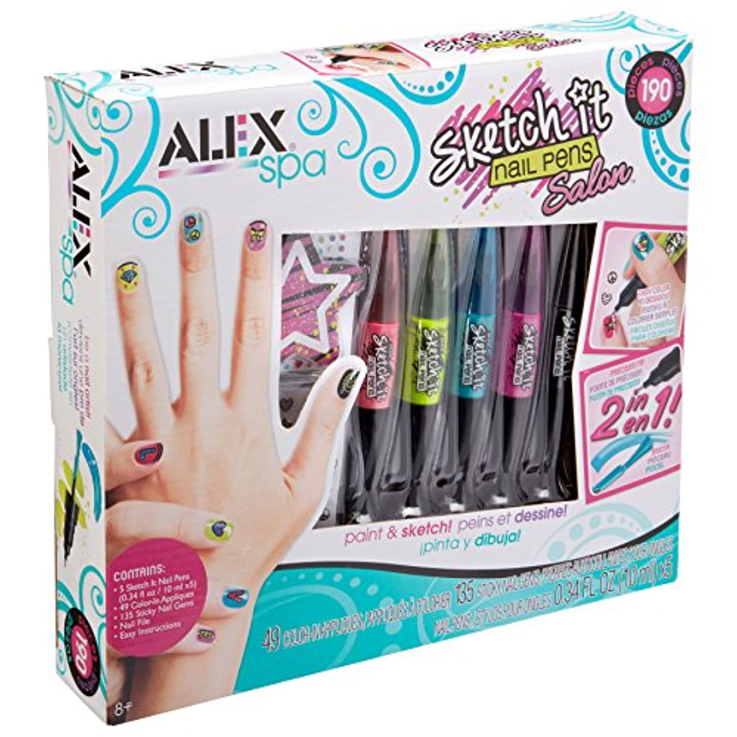 ALEX Toys Sketch It Nail Pens Salon Girls Fashion Activity