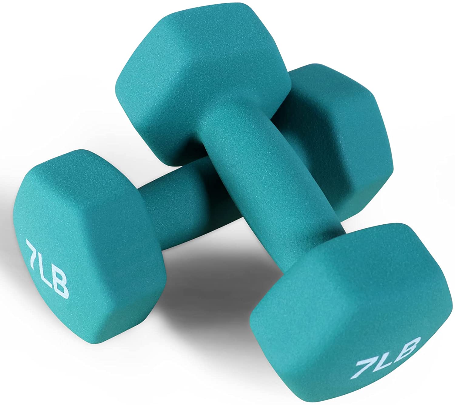 BalanceFrom Neoprene Dumbbell Hand Weights, Anti-Slip, Anti-roll, Hex Shape Colorful, Pair or Set with Stand