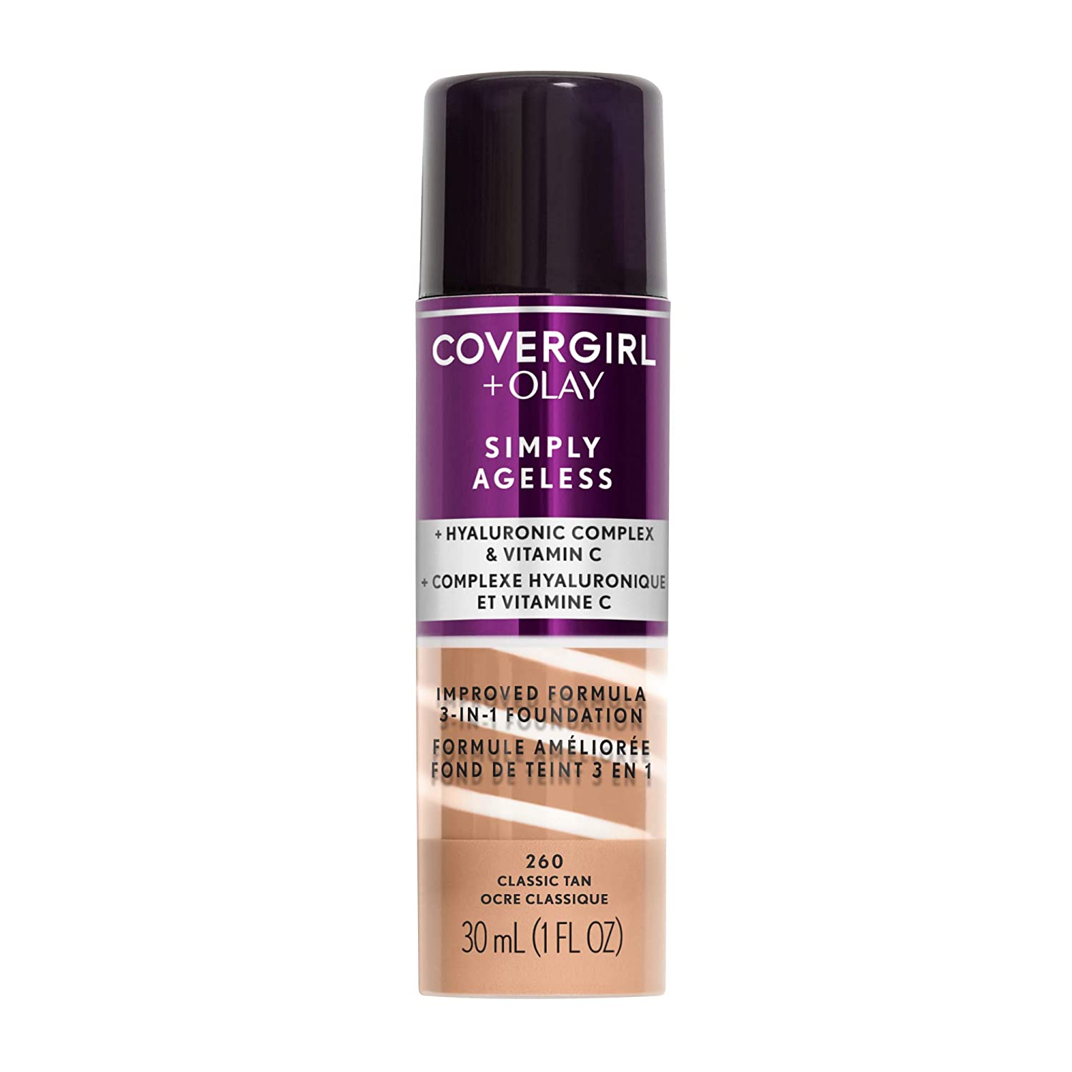 Covergirl + Olay Simply Ageless 3-in-1 Liquid Foundation, Creamy Natural