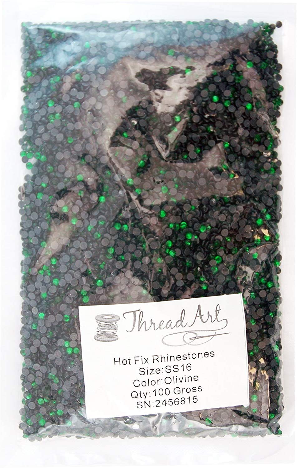 Threadart Bulk Hot Fix Rhinestones Crystal AB - SS6 (2mm) - 72000 stones - 500 Gross Bulk Pack