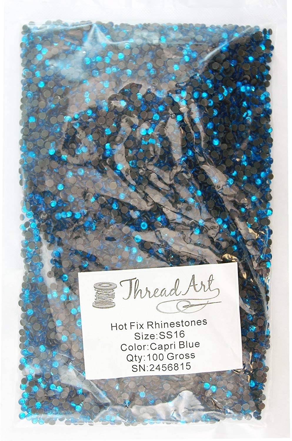 Threadart Bulk Hot Fix Rhinestones Crystal AB - SS6 (2mm) - 72000 stones - 500 Gross Bulk Pack