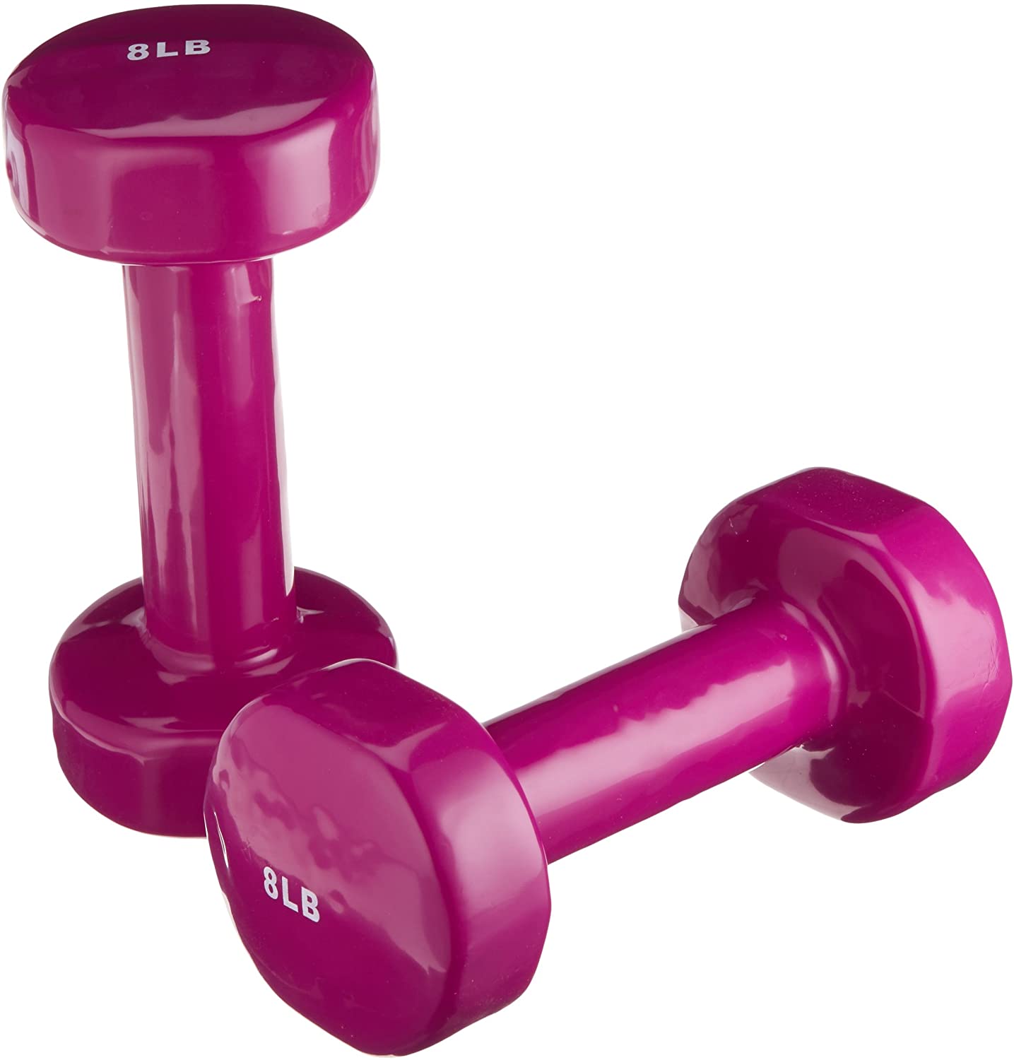 Sammons Preston Vinyl-Coated Iron Dumbbells, 10-Pound, Pair, Soft Easy-Grip Dumbbell Weights for Strength Training, Muscle Toning, Body Rehabiliaiton, and Physical Therapy, Home, Gym, and Clinical Use