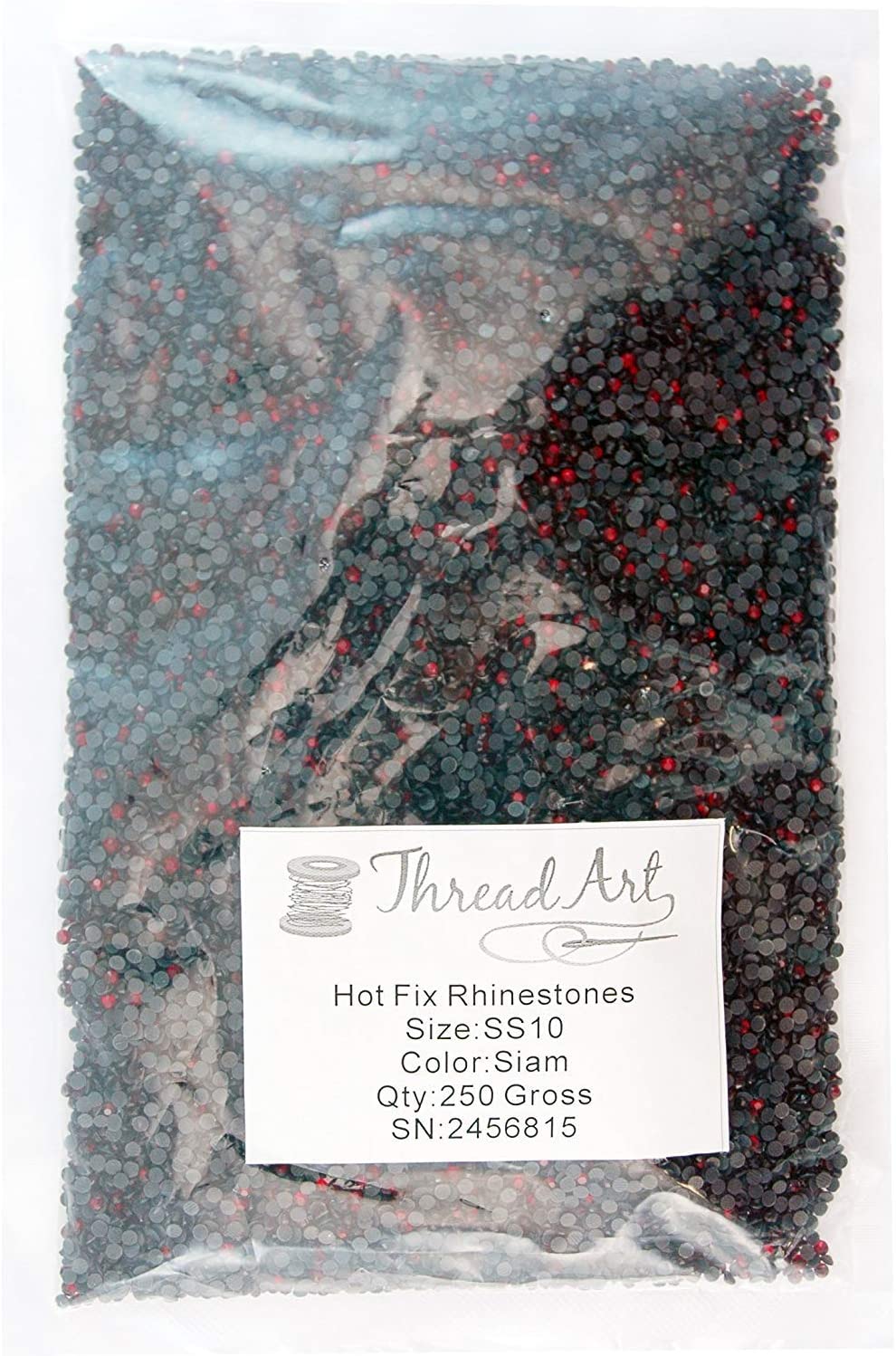 Threadart Bulk Hot Fix Rhinestones Crystal AB - SS6 (2mm) - 72000 stones - 500 Gross Bulk Pack