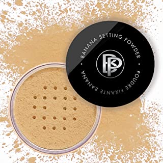 Bellapierre Banana Setting Powder | Lightweight Color-Correcting Powder with All Day Makeup Protection | Eliminates Blotchiness and Dark Under-Eye Circles | Talc-Free | Matte Tint - Medium - 0.14 Oz