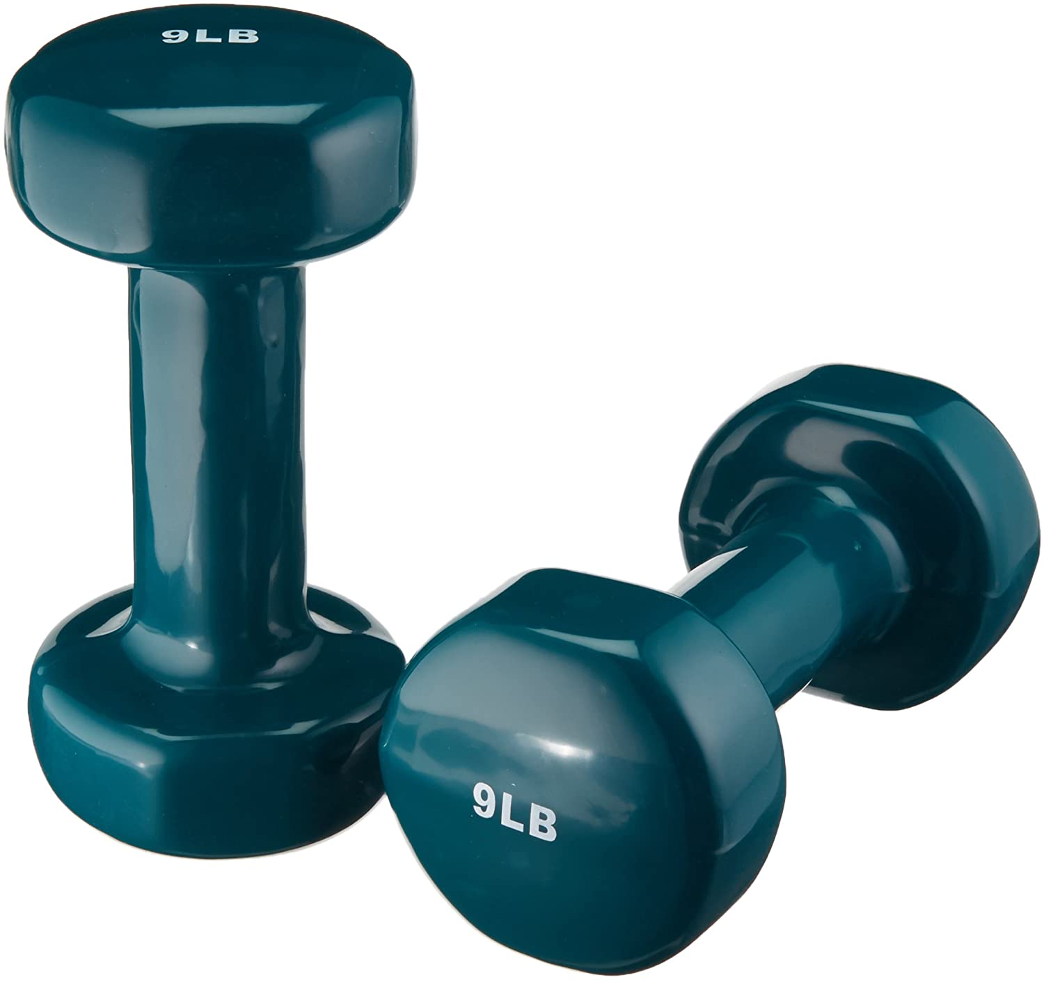 Sammons Preston Vinyl-Coated Iron Dumbbells, 10-Pound, Pair, Soft Easy-Grip Dumbbell Weights for Strength Training, Muscle Toning, Body Rehabiliaiton, and Physical Therapy, Home, Gym, and Clinical Use