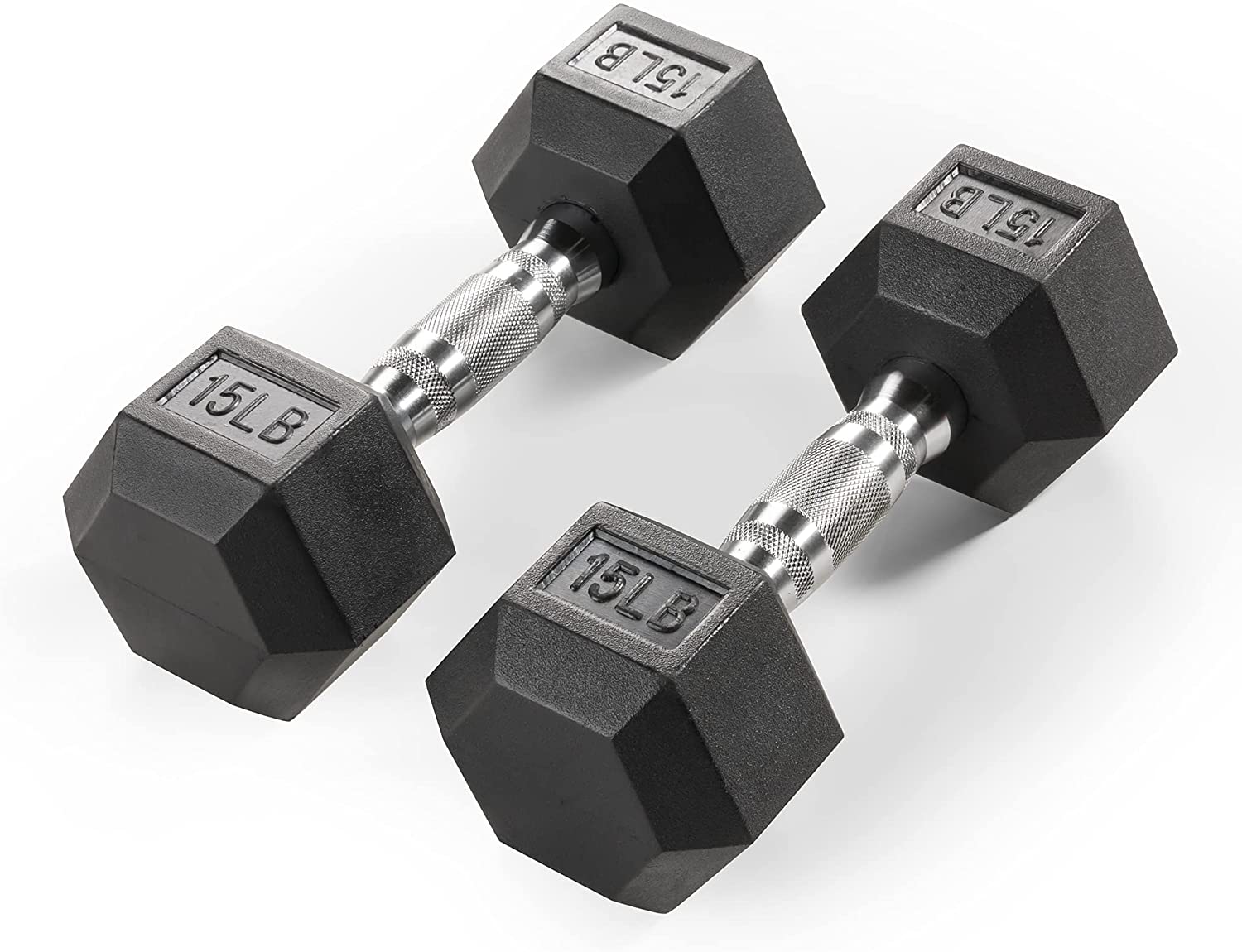 Marcy Inspire Rubber Hex Dumbbell Sold in Pairs - Available for 5lb - 20lb