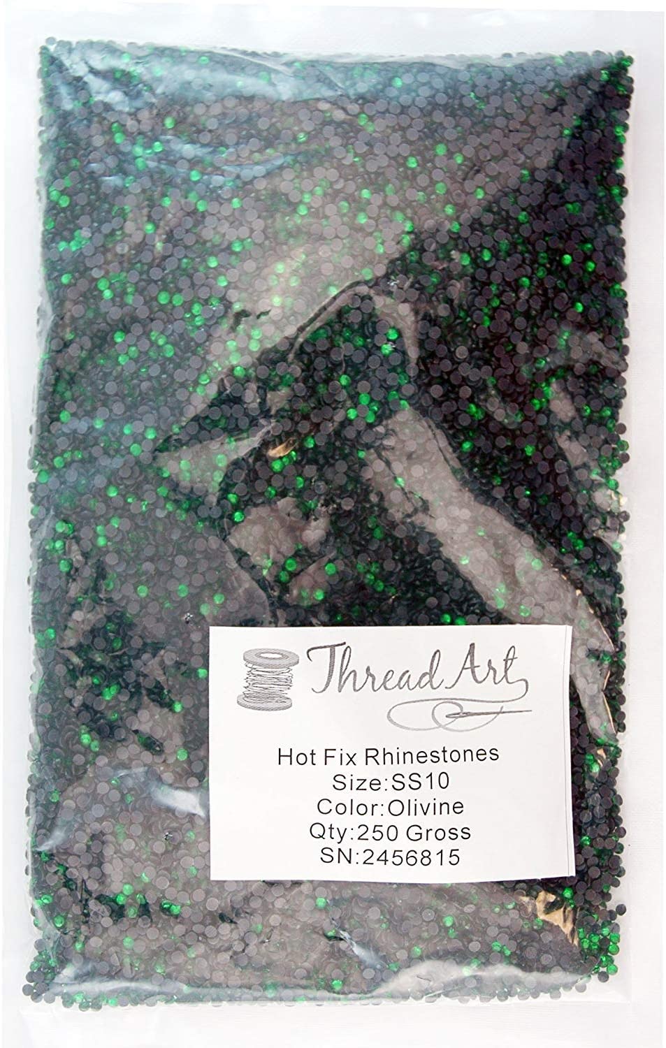 Threadart Bulk Hot Fix Rhinestones Crystal AB - SS6 (2mm) - 72000 stones - 500 Gross Bulk Pack