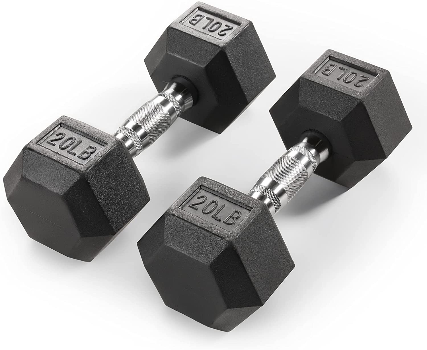 Marcy Inspire Rubber Hex Dumbbell Sold in Pairs - Available for 5lb - 20lb