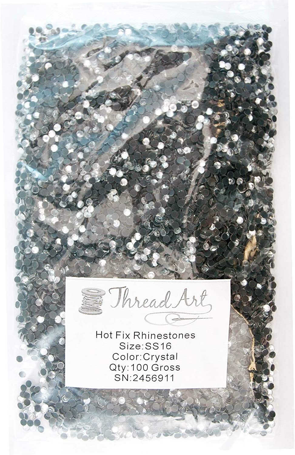 Threadart Bulk Hot Fix Rhinestones Crystal AB - SS6 (2mm) - 72000 stones - 500 Gross Bulk Pack