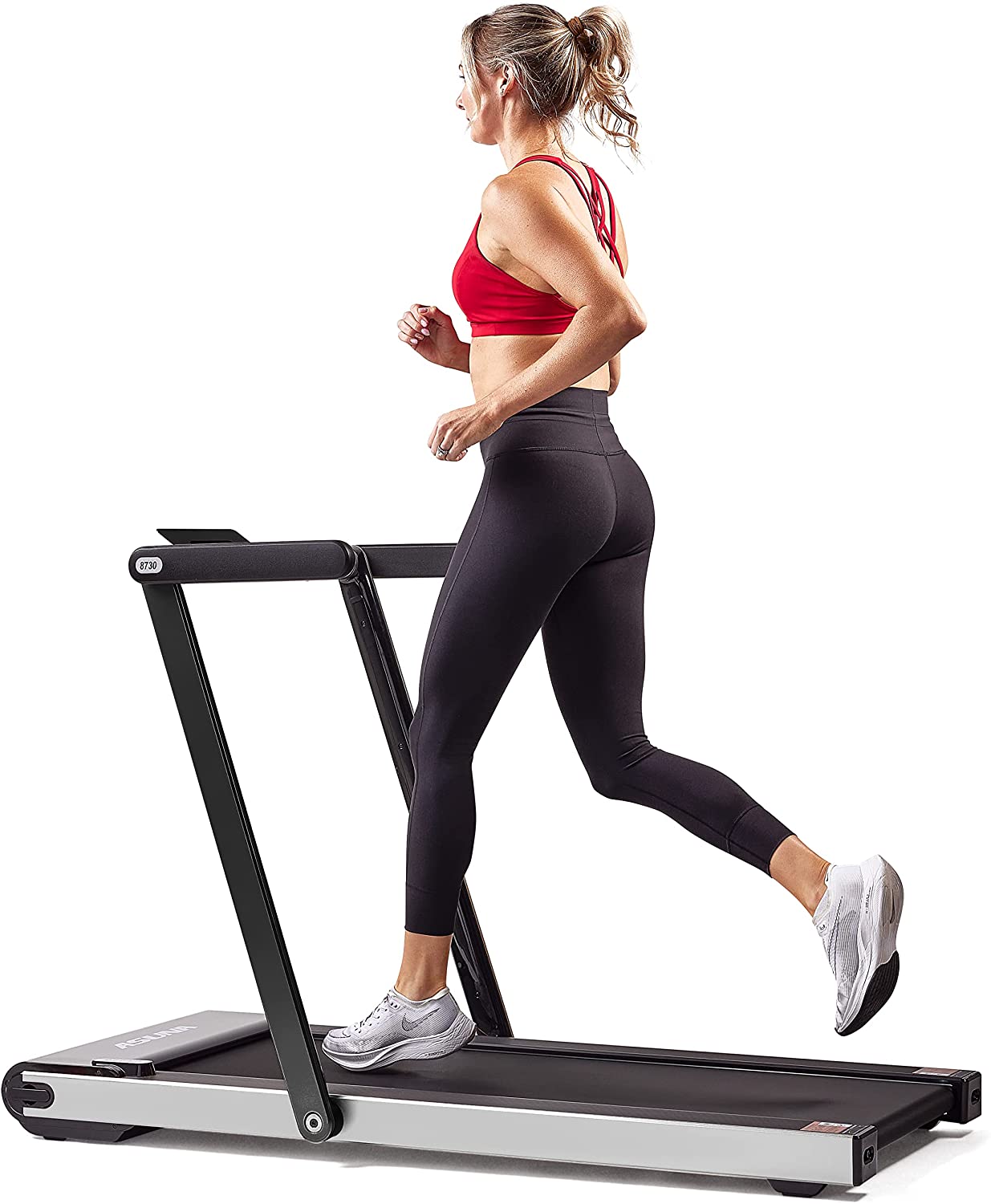 Sunny Health & Fitness ASUNA Premium Slim Folding Treadmill Running Machine with Speakers for Home Gyms