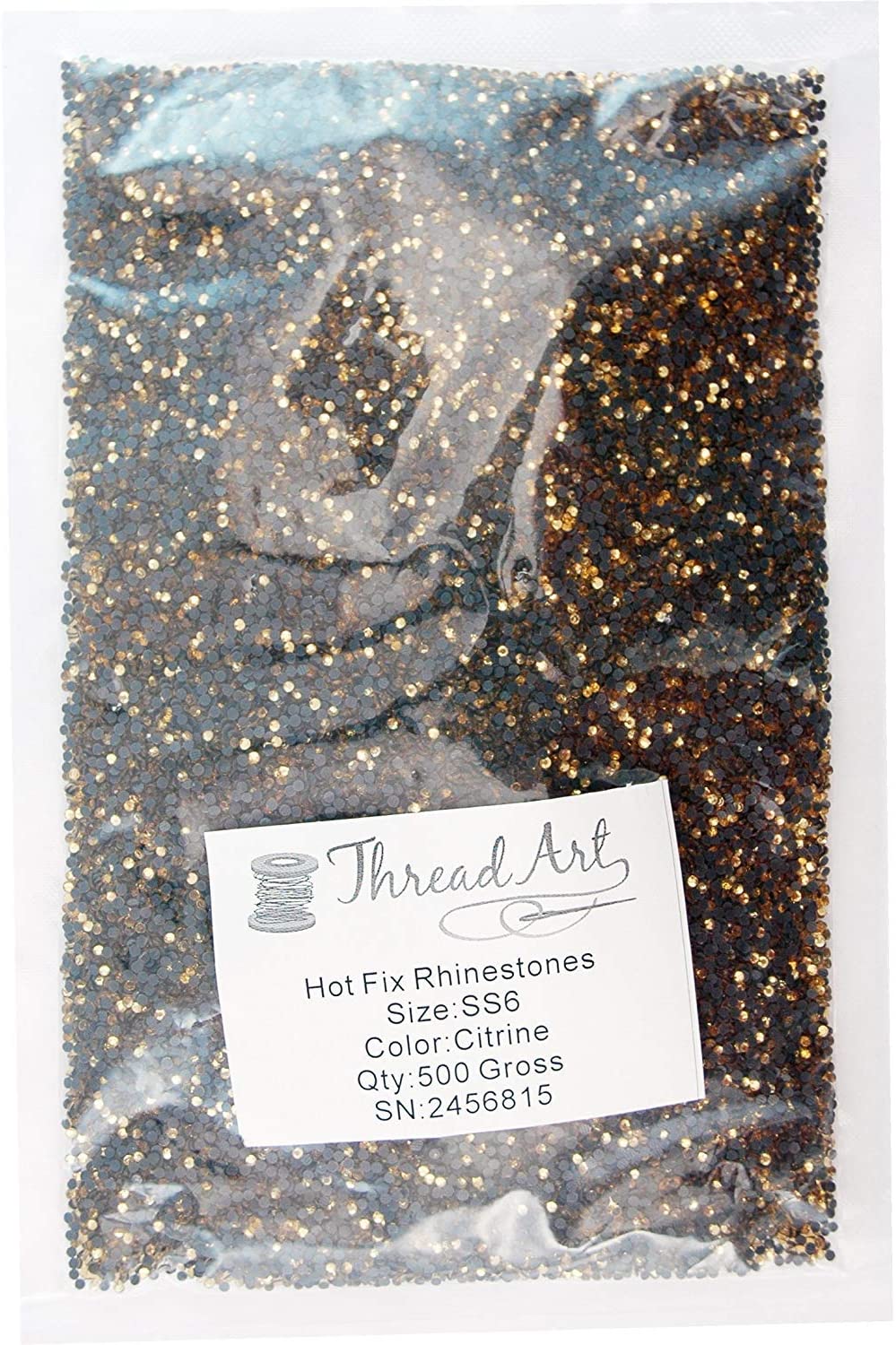 Threadart Bulk Hot Fix Rhinestones Crystal AB - SS6 (2mm) - 72000 stones - 500 Gross Bulk Pack