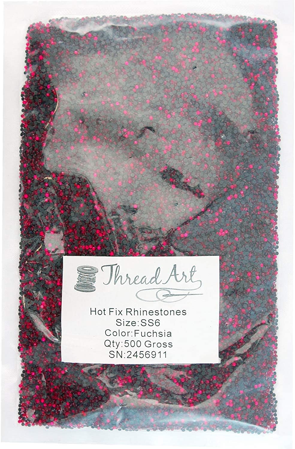 Threadart Bulk Hot Fix Rhinestones Crystal AB - SS6 (2mm) - 72000 stones - 500 Gross Bulk Pack