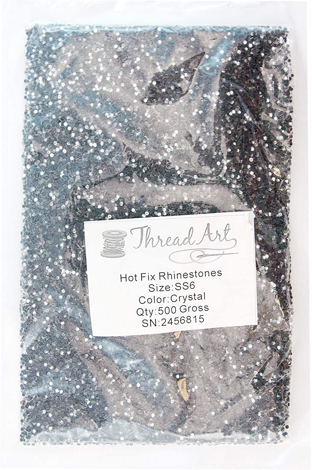 Threadart Bulk Hot Fix Rhinestones Crystal AB - SS6 (2mm) - 72000 stones - 500 Gross Bulk Pack