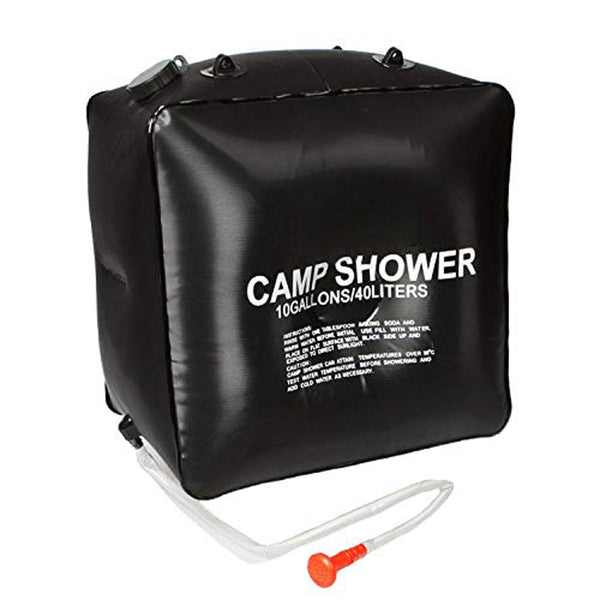10 gallons/40L Solar Shower Bag Solar Heating Camping Shower Bag with Temperature Hot Water Outdoor Hiking Climbing