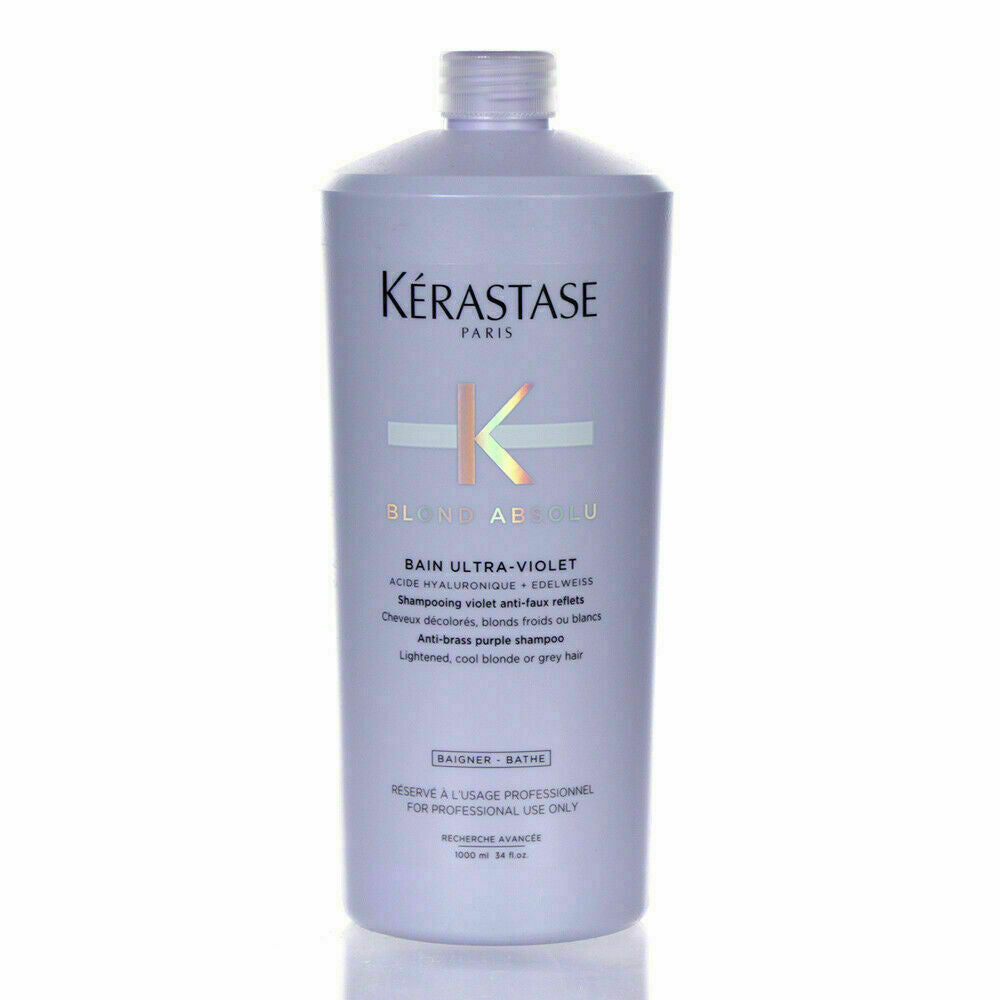 Kerastase Blond Absolu Bain Ultra-Violet Shampoo 34.0 oz for cool blonde or gray hair