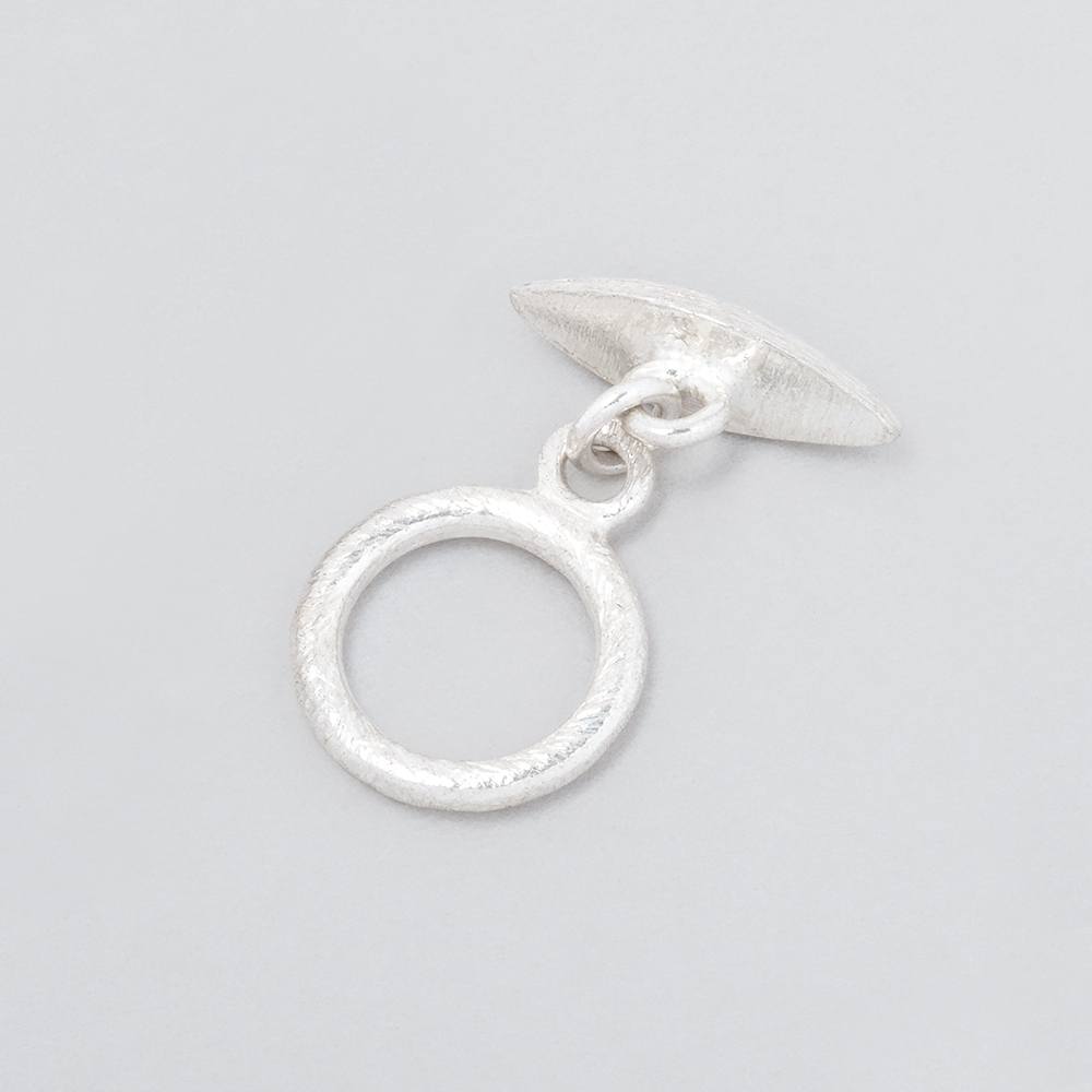  12mm Sterling Silver Toggle Brushed Marquise Design 1 piece 