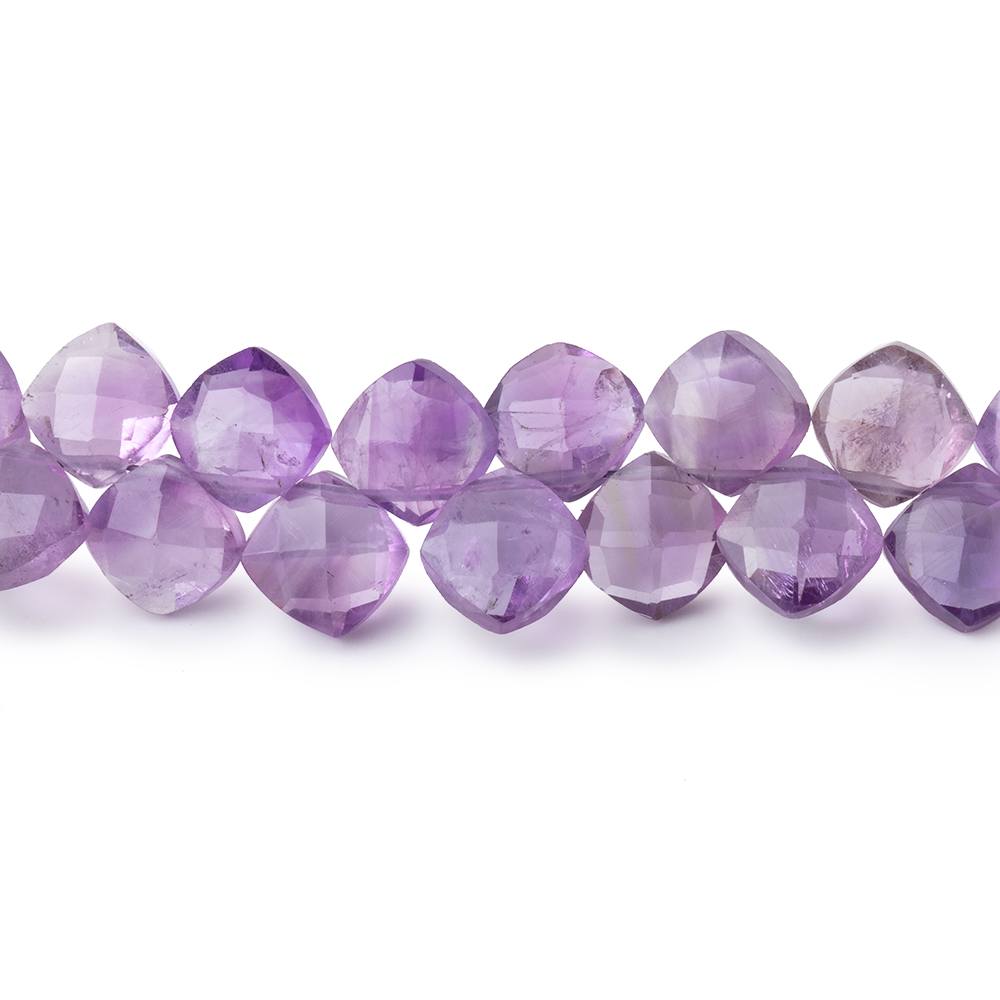  6.5mm Amethyst faceted pillow beads 7 inch 50 pieces 