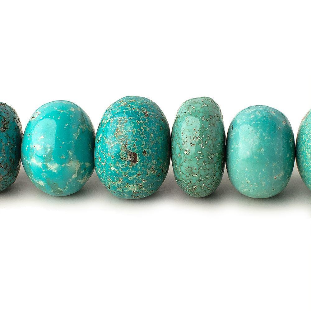  10-15.5mm Turquoise Plain Rondelle Beads 18 inch 58 pieces 