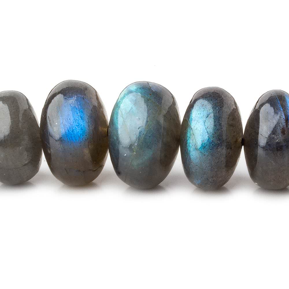 10-15mm Labradorite plain rondelle beads 17 inch 58 pieces AA 