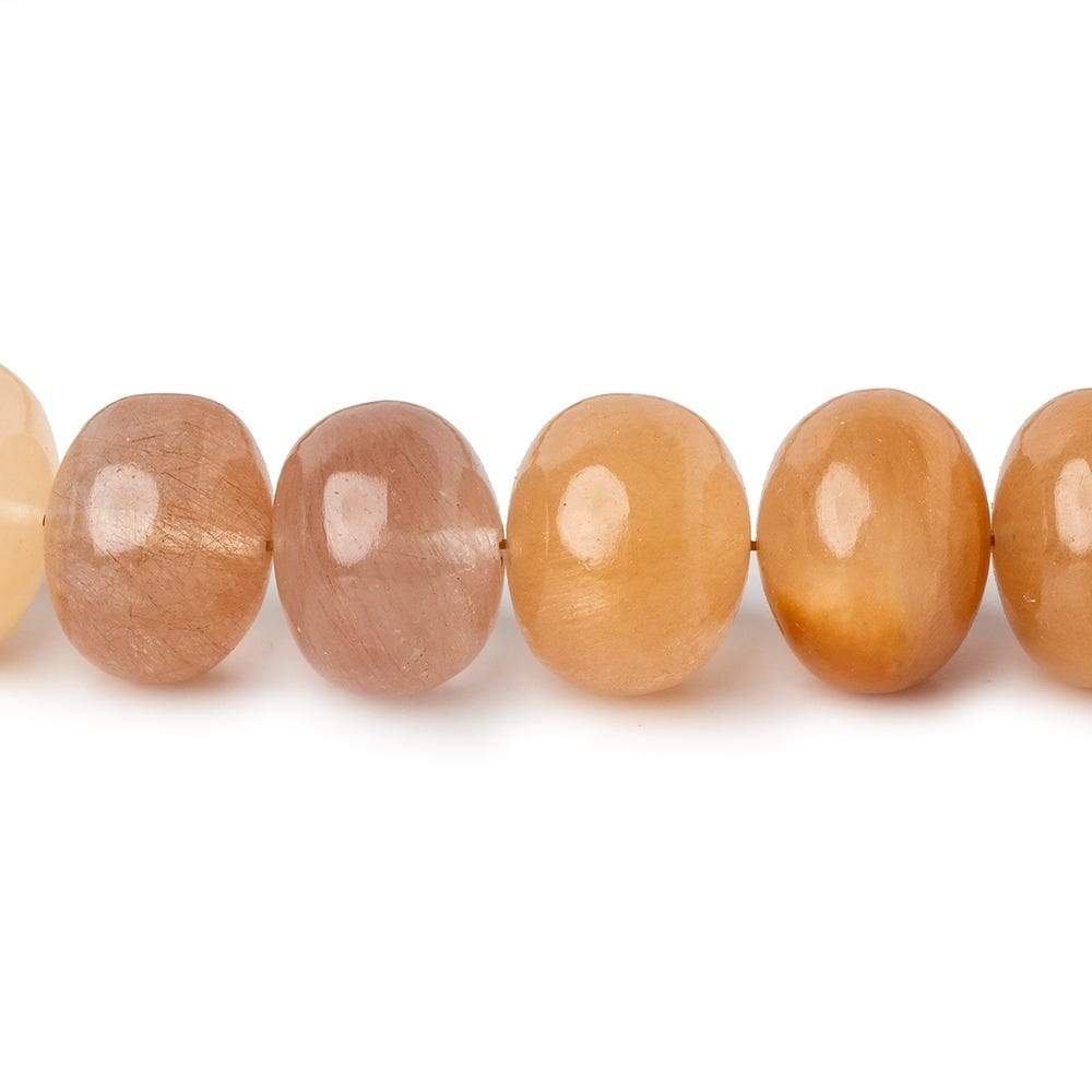  10-10.5mm Shaded Rutilated Quartz plain rondelle beads 16 inch 55pcs A 