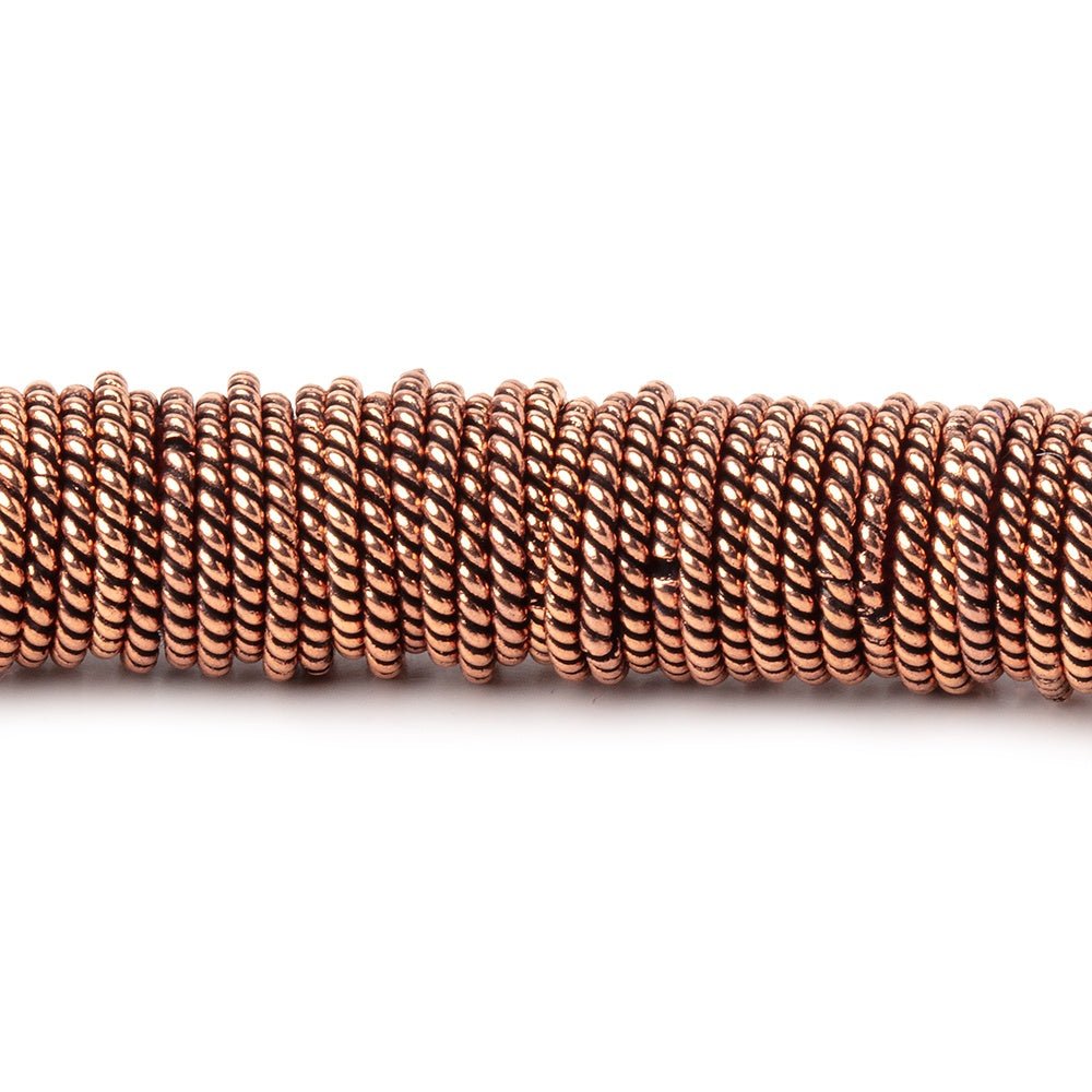  10mm Antiqued Copper Twisted Jumpring 8 inch 176 pieces 