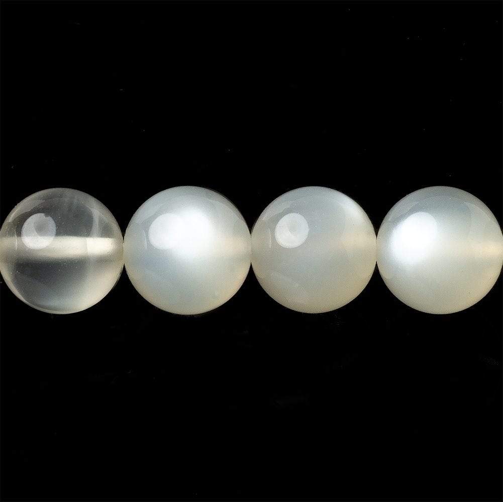  10mm Ceylon Off White Moonstone Plain Rounds 16 inch 41 beads AA 