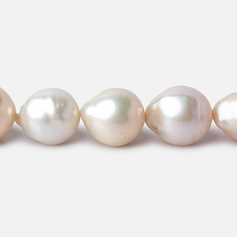  10x11-12x13mm Light Tri Color Baroque Freshwater Pearls 16 inch 33 pieces A grade 