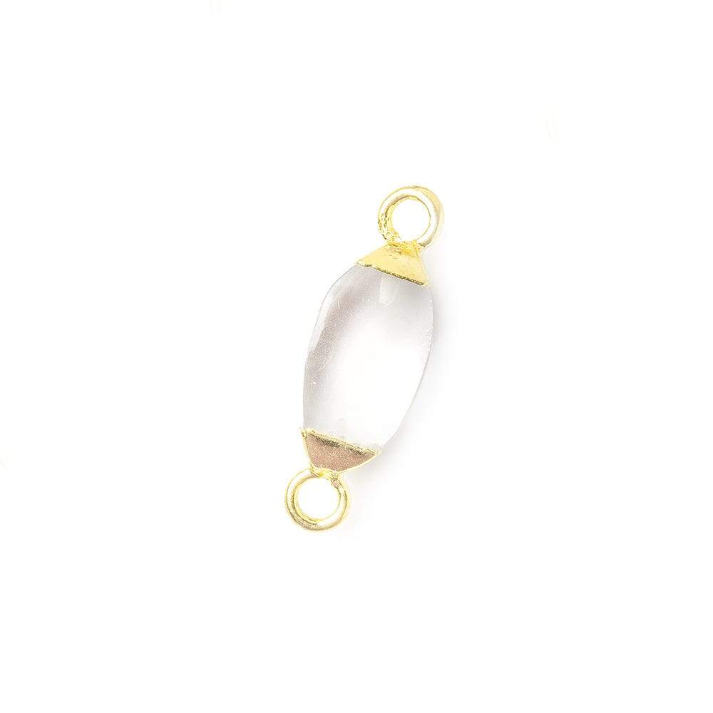  10x5mm Gold Leafed Crystal Quartz 4 sided Marquise Connector 1 piece 