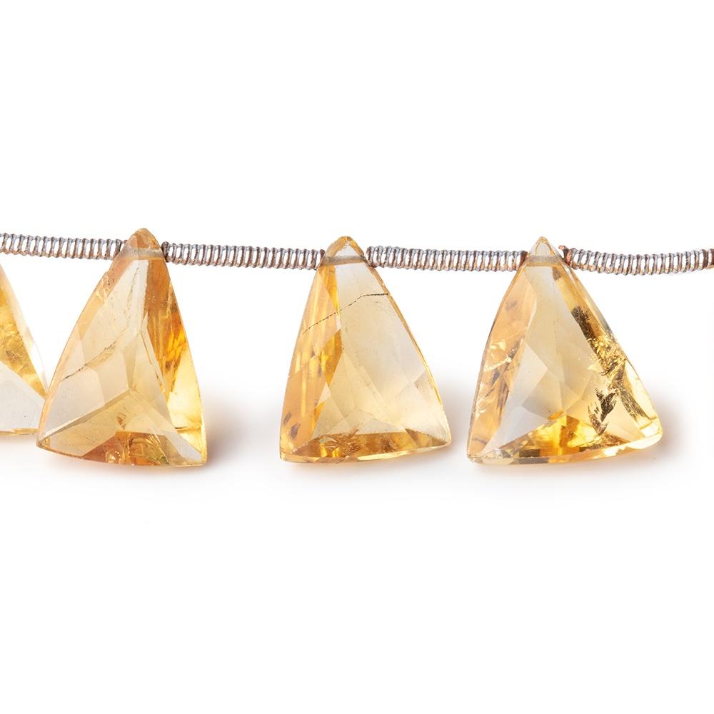  10x7-11x8mm Citrine Faceted Triangle Point Beads 8 inch 20 pieces 