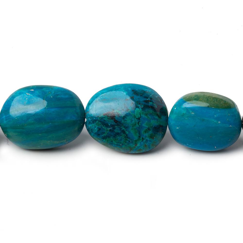  10x7-21x16mm Peruvian Blue Opal with Matrix plain oval nugget beads 19 inch 36 pcs A 