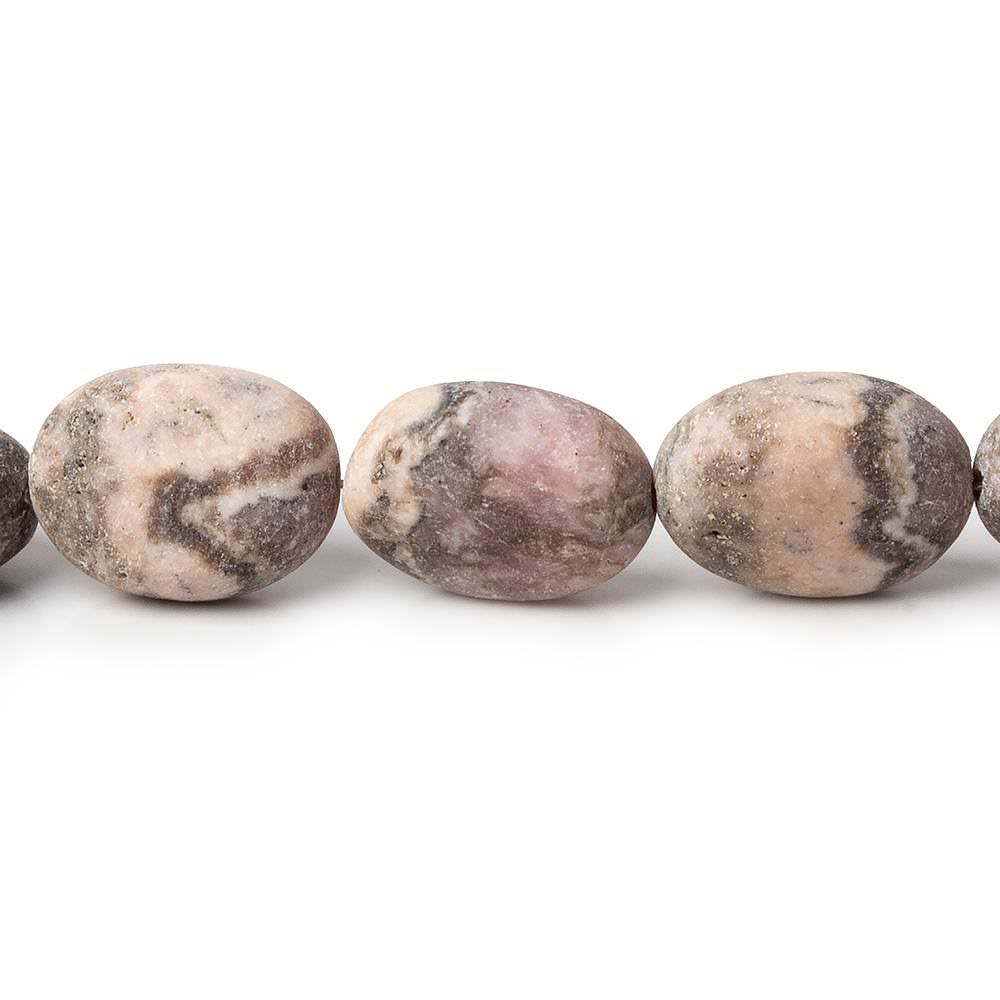  10x8-13x10mm Matte Chocolate Rhodochrosite plain ovals 7.5 inch 16 beads A 