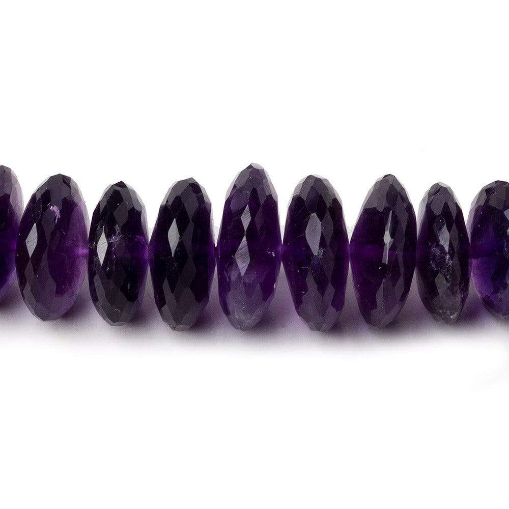  11-15mm Amethyst German Faceted Rondelle Beads 15 inch 79 pieces 