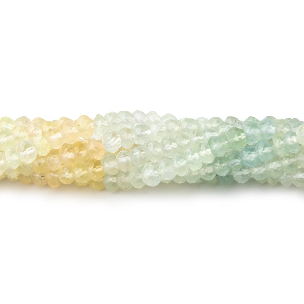  4.5mm Prehnite Faceted Rondelle Beads 14 inch 122 Pieces 