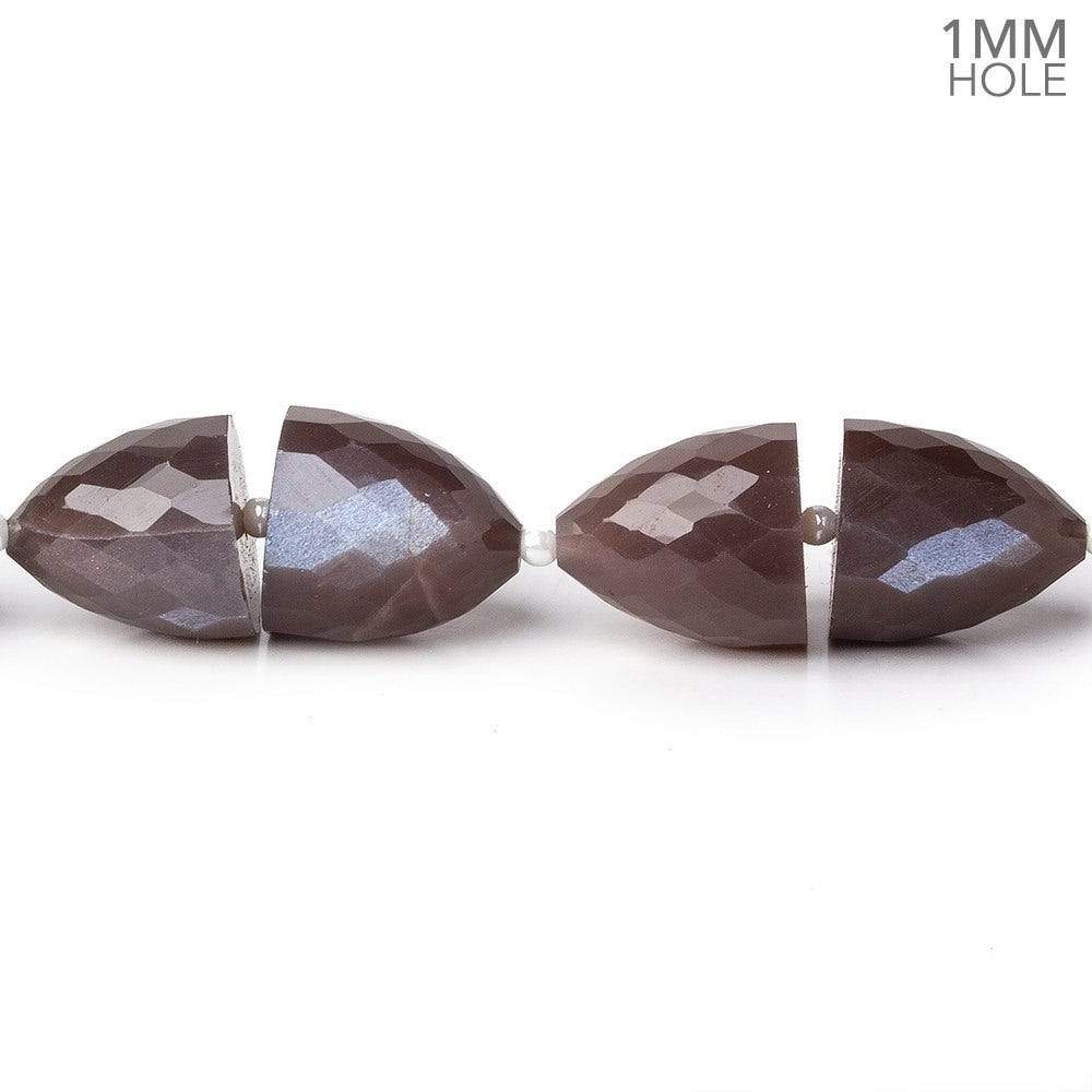  11.5x10.5mm-13x11mm Chocolate Moonstone Faceted Cones 30 beads 15.5 inch AA large hole 