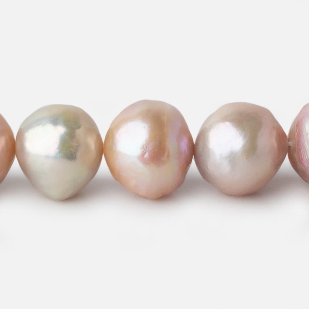  11x10-14x13mm TriColor Baroque Freshwater Pearl 16 inch 33 pieces 