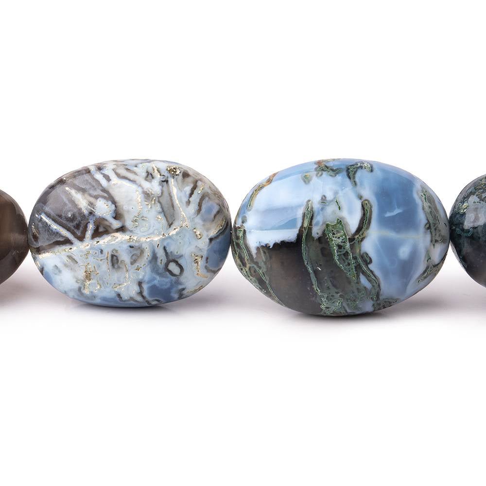  11x10-23x17mm Owyhee Blue Opal Plain Nugget Beads 16 inch 25 pieces AAA 