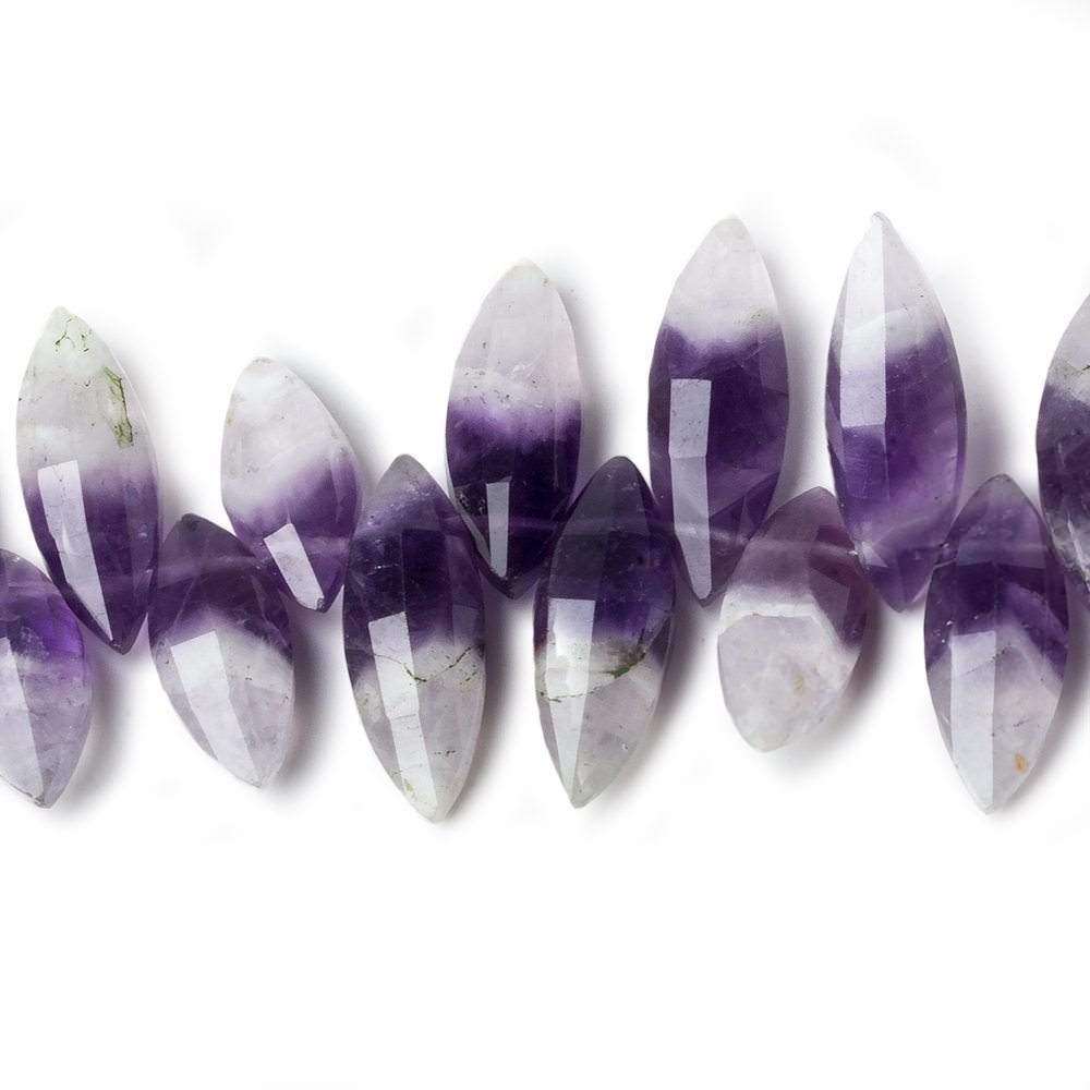  19x9-24x10mm Cape Amethyst faceted marquise Beads 7.5 inches 30 pieces 