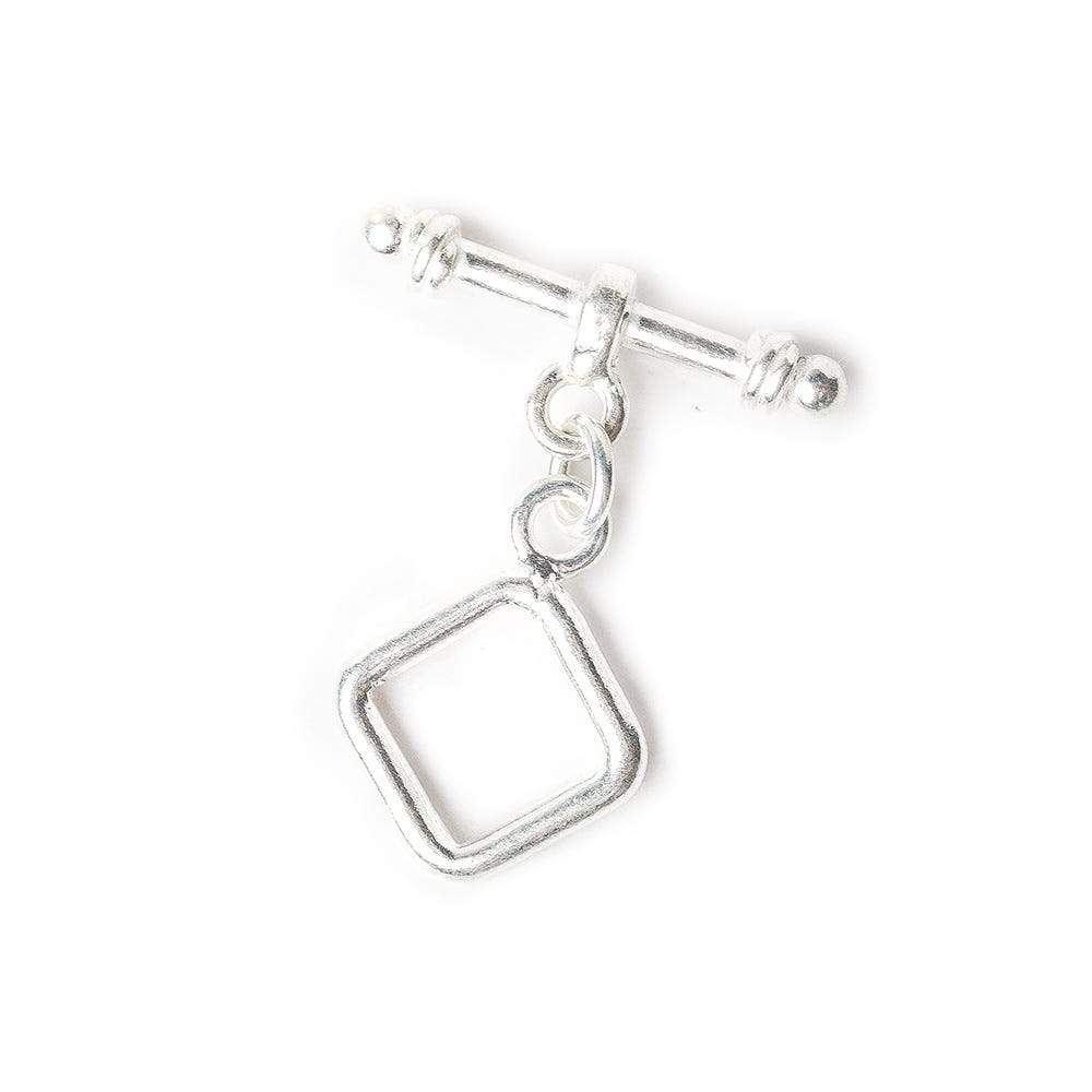  12.5mm Sterling Silver Plain Square Toggle 1 finding 