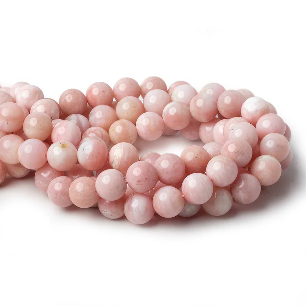  12mm Pink Peruvian Opal Plain Rounds 16 inch 35 beads A 