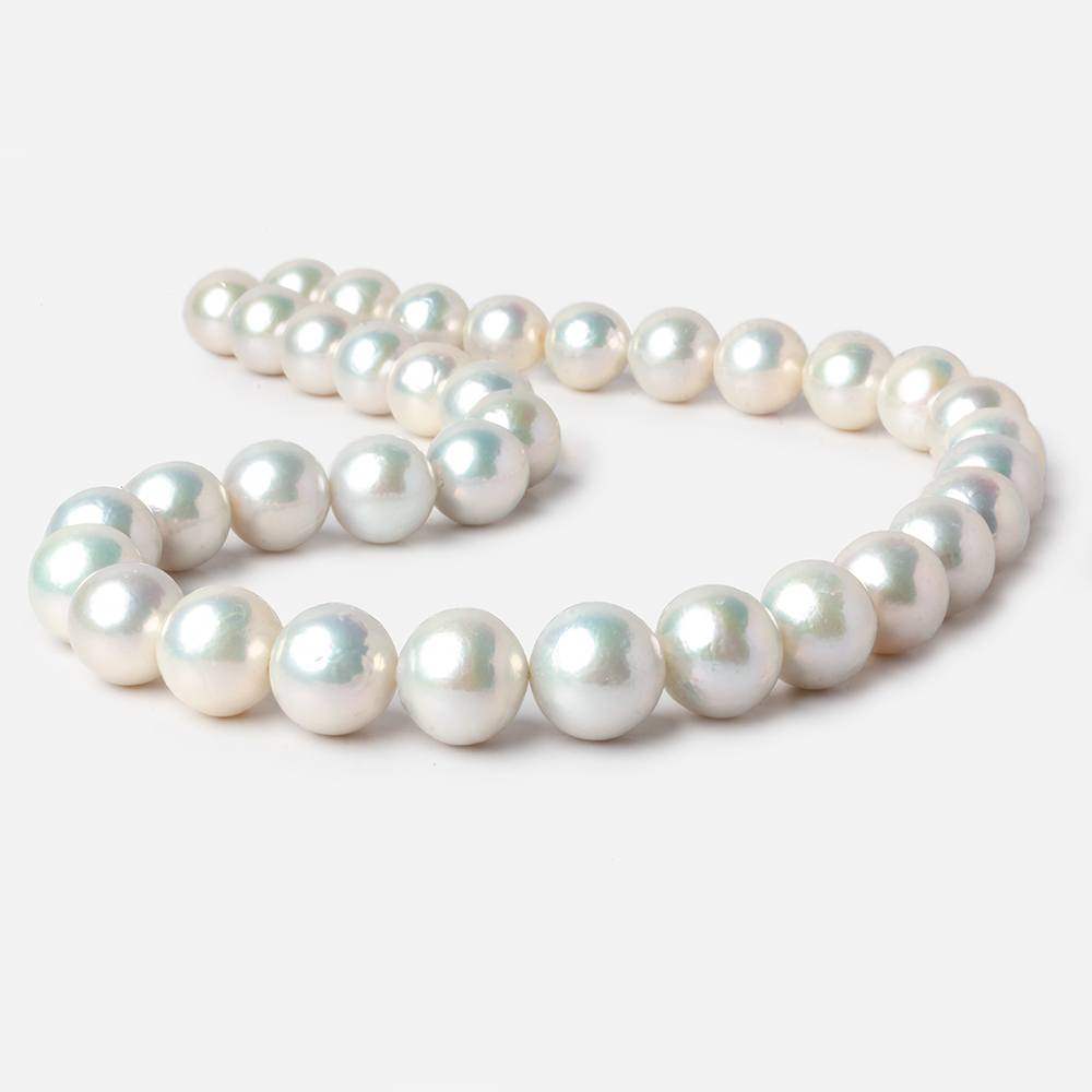  12x11-14.5x14mm Off White Off Round Freshwater Pearls 18 inch 35 pieces AA 