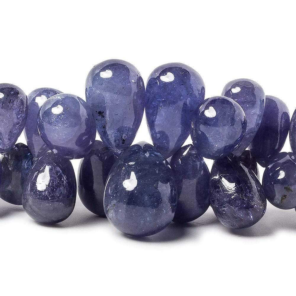  12x6-17x6mm Tanzanite plain tear drop beads 9.5 inch 72 pieces AA grade 